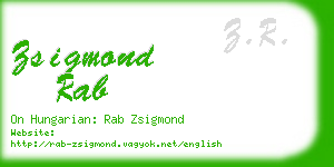 zsigmond rab business card